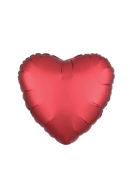 Sangria Satin Luxe Heart Foil Balloon 45cm
