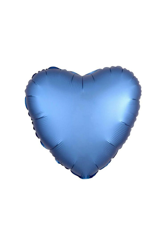 Satin Luxe Azure Heart Foil Balloon 45cm
