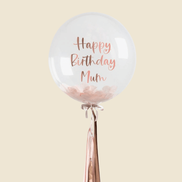 Happy Birthday Mum Boba Balloon – Transparent Balloon