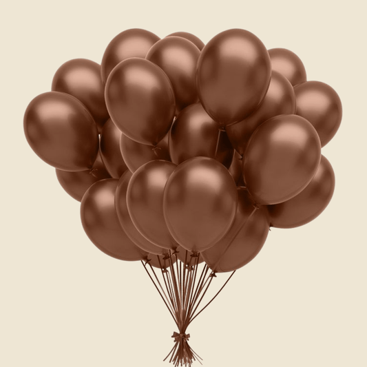 Chocolate Brown Balloon Set – 16 Inch Premium Latex Balloons