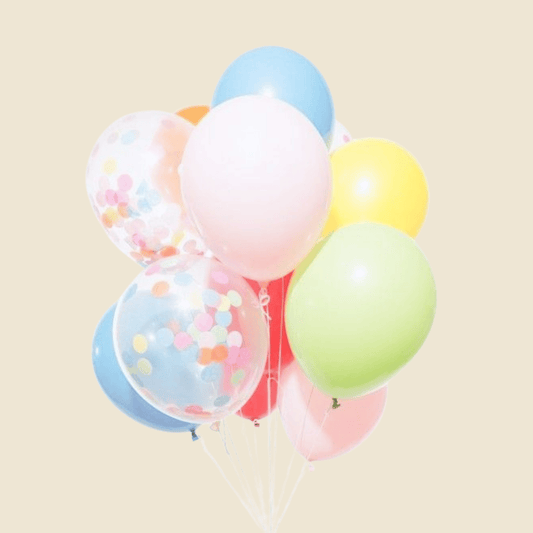 Rainbow Confetti Balloon Set – 16 Inch Premium Latex Balloons