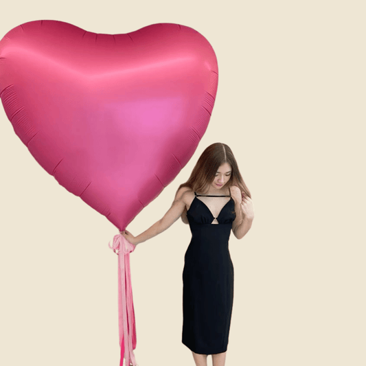 Giant Heart Balloon – 60 Inch Foil Balloon (Pink, Dark Pink & Red)