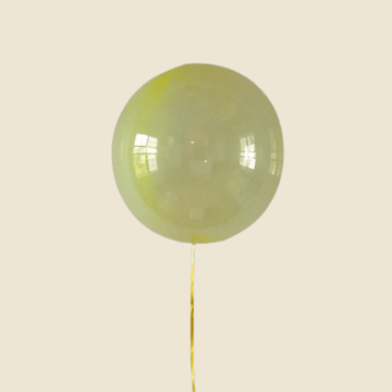 Yellow Boba Balloon – Glossy Transparent Bubble Style (20 Inch)