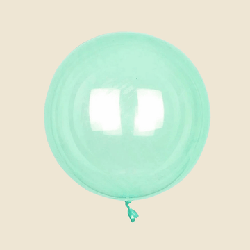 Green Boba Balloon – Glossy Transparent Bubble Style (20 Inch)