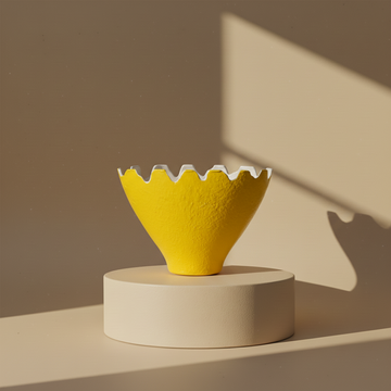 Elba Ceramic Yellow Vase