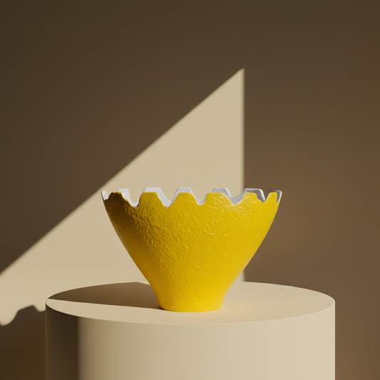 Elba Ceramic Yellow Vase