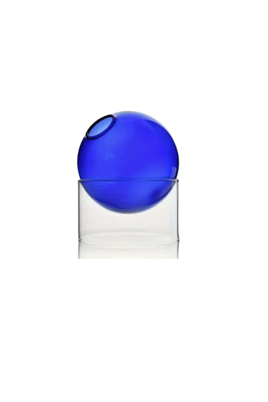 Creative Bubble Ball Shape Vase Blue