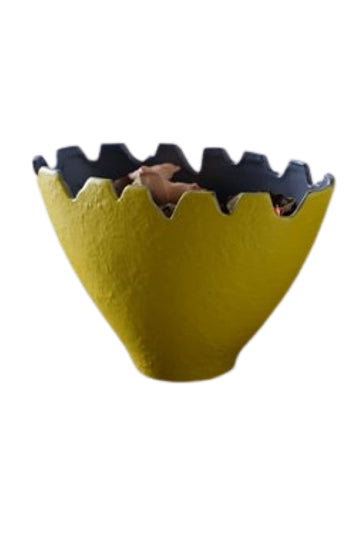 Elba Ceramic Yellow Vase